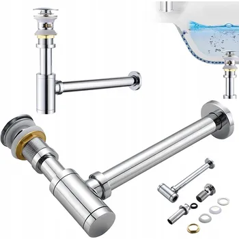 Sifon UMYVADLOVÝ SIFON ELEGANTNÍ NASTAVITELNÝ 110-200MM PRO UMYVADLA 1-1/4"