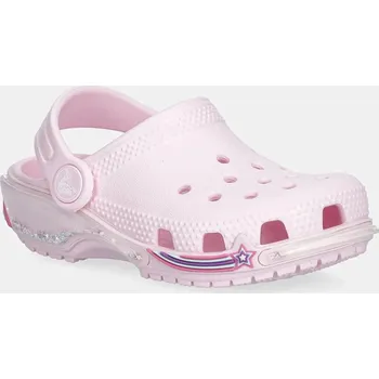 Dámské pantofle Dětské pantofle Crocs CROCS CLASSIC STAR SPARKLE SHAKER CLOG 211620.CROCS.CLASSIC.ST růžová 30X, EUR 25/26