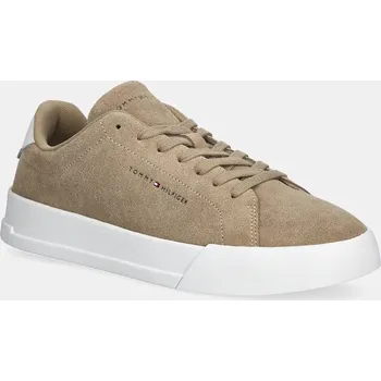 Pánské tenisky Semišové tenisky Tommy Hilfiger TH COURT CORE SUEDE FM0FM05716 béžová 80X, EUR 44