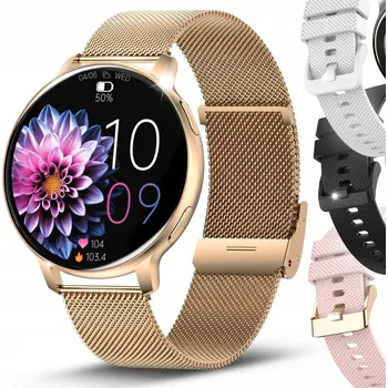 Hodinky Chytré Hodinky JG Smart JGR-53 chytré hodinky menu PL zlaté