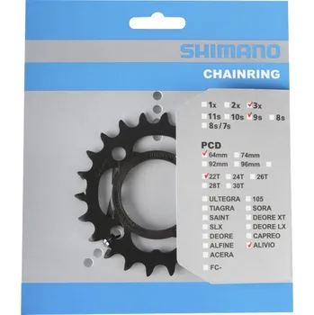 Komponent pro jízdní kolo převodník 22z Shimano Alivio FC-M4000 3x9 4 díry