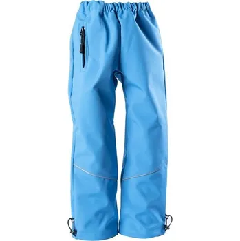 ADELLiNO Softshellové kalhoty podšité fleecem středně modré - 104