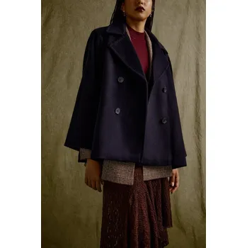 Dámský kabát Vlněný kabát Answear.LAB WA25-KPD010 námořnická modř 59X, vel. XL
