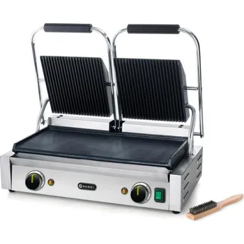Zahradní gril Kontaktní gril Hendi Kontaktní gril - double verze, vroubkovaná horní, hladká spodní část