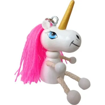 JEDNOROŽEC – ručně malovaná dřevěná klíčenka