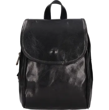 Městský batoh Menší kožený dámský batoh Italia Melas - černá