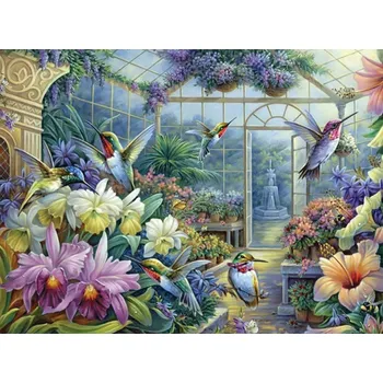 Diamantové malování Diamantové malování - Zimní zahrada (120 x 80)