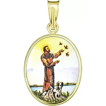 Přívěsek Aljančič Svatý František z Assisi medailonek 179H zlato