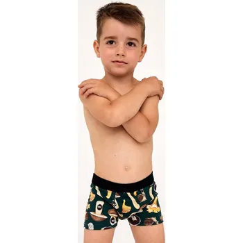 Chlapecké spodní prádlo Cornette boxerky chlapecké 701/143 Fungi - zelená, 110-116 (Chlapecké boxerky Cornette)