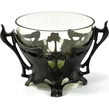 přísavka na sklo Skleněná miska s cínovou monturou | 53842