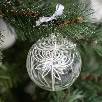 Vánoční dekorace GLASSOR Mezi květy 8 cm Čirá