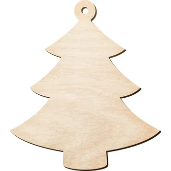 Dřevia Dřevěný výřez - Stromeček s otvorem 10x9 cm