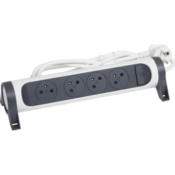 Prodlužovací kabel LEG PŘÍVOD 49447 PRODLUŽ. 4X2P+T OTOČ. 1,5M BÍLÁ