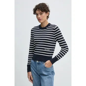 Pánský svetr Bavlněný svetr Tommy Hilfiger WW0WW43506 námořnická modř 59X, vel. L