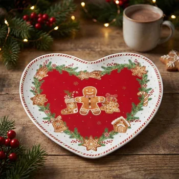 Vánoční etažér ve tvaru srdce EASY LIFE 20 × 19 cm