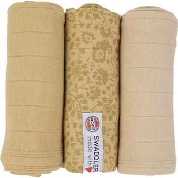 Přebalovací podložka LODGER Swaddler Flower Tribe 3balení 70 x 70 cm Sand