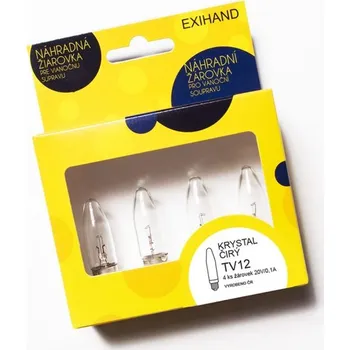 Žárovka Exihand Krystal čirá E10 20V 2700K 4 ks