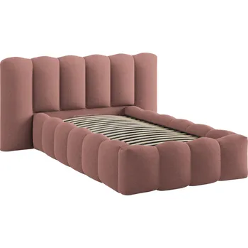 Postel Micadoni Růžová postel Lupine 90 x 200 cm s úložným prostorem