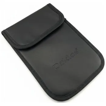 Pouzdro blokující signál na klíče od auta, telefon a karty, klíčenka - černé