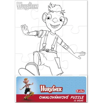 efko Puzzle Hurvínek - namaluj si sám obdélník 12 dílků