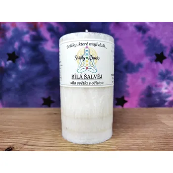 Svíčka Lumio Svíčka Bílá Šalvěj 10,5x6