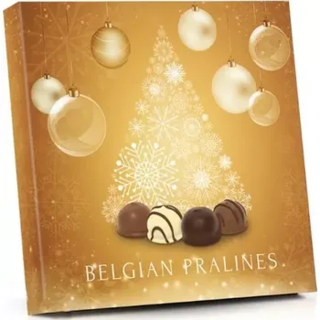 Bonboniéra Belgické pralinky 200 g - ZLATÉ / ZLATÝ STROMEK (originální belgické pralinky curletty)