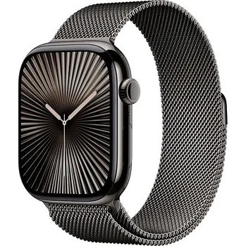 Apple Watch Series 10 46mm Cellular Slate Titanium Case with Slate Milanese Loop - S/M