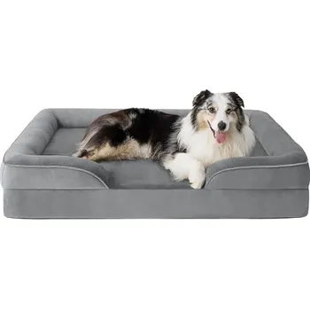 Pelíšek pro psa Petify Ortopedický pelíšek pro psa Nest 89x56 cm šedý