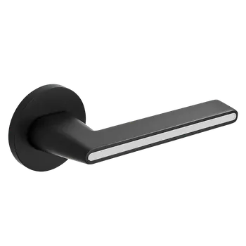 Dveřní kování Kuchinox Klika ELIKA kulatá rozeta - černá bílá - (komplet 2 ks)