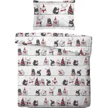 SVITAP sleep well Povlečení mikroflanel Kočky na střeše 140x200, 70x90 cm