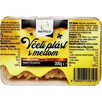 Sladidlo NAJTELO Včelí plást s medem 100% přírodní raw 200&nbsp;g