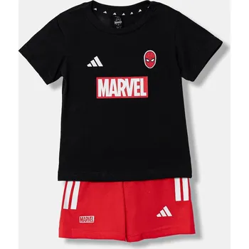 Dětská bavlněná souprava adidas Marvel JW9968 červená 33X, vel. 62