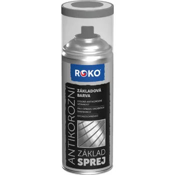 Barva ve spreji ROKO antikorozní základ sprej 400 ml Červenohnědá