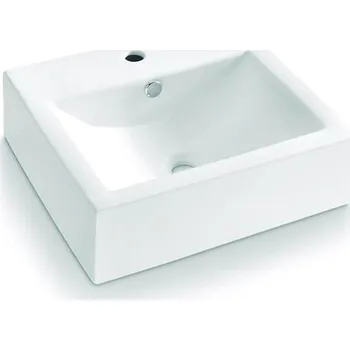 Bathco 0010 - Umyvadlo na desku BOLONIA 51x45,5 cm porcelán/bílá