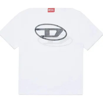 Chlapecké tričko Dětské bavlněné tričko Diesel TVALE OVER T-SHIRT J02601.00YI9 bílá 00X, vel. 144