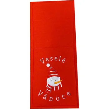 Vánoce Goba Kapsa na příbory filcová Veselé Vánoce 10x23cm 2ks