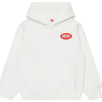 Chlapecká mikina Dětská bavlněná mikina Diesel SPATCHOOD OVER SWEAT-SHIRT J02624.0GEAD bílá 00X, vel. 168