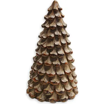 Vánoční dekorace KLIA Stromek polyresin 12cm hnědá