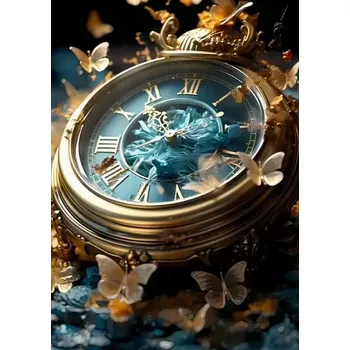 Diamantové malování Diamantové malování - Kompas + třpytivé kamínky (60x80)