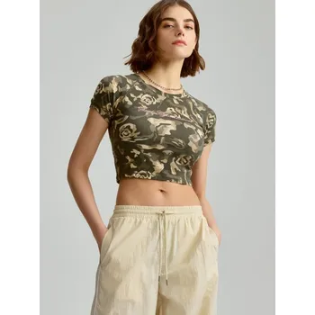 Dámské oblečení Zkrácené tričko - L - House - vícebarevná - 535DZ-MLC