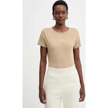 Pánská móda Bavlněné tričko BOSS Orange C Elove embro 50554696 béžová 80X, vel. M