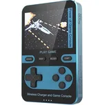 2v1 Herní retro konzole s MagSafe powerbankou, 5000 mAh, 15W bezdrátovým nabíjením, modrá