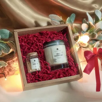 Svíčka Kimmy Candles Dárkový set - Svíčka ve skle & zápalky
