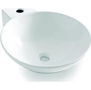 Umyvadlo Bathco 0028 - Umyvadlo na desku BAYONA 42x50,5 cm porcelán/bílá