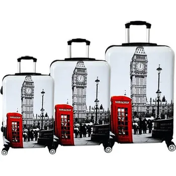 RB-nakuplevne Sada cestovních kufrů 3 kusy - London - 36/58/90l