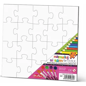 Puzzle efko Namaluj si sám Čtverec - kreativní puzzle bez potisku