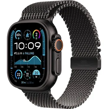 Chytré hodinky Apple Watch Ultra 2 49mm Black Titanium Case with Black Titanium Milanese Loop - L