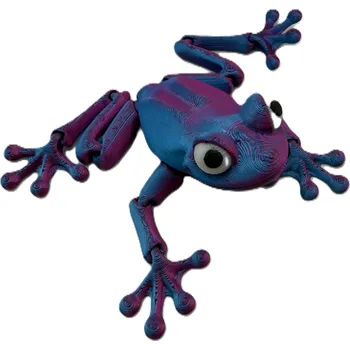 Figurka Home Made Dekorace - Žabka duhová fialová Velikost: žabka