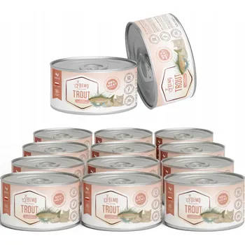 Krmivo pro kočku Krmivo mokré pro kočky konzerva 12x185 g BEMO CAT TROUT pstruh hypoalergenní