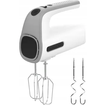 TAURUS Mixér na těsto 300W 5 rychlostí Turbo BPA Free Bílý Šedý